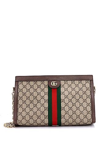 Gucci Ophidia Chain Shoulder Bag GG Coated Canvas Medium (view 1)