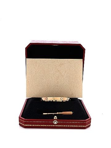 Cartier Love 4 Diamond Bracelet 18K Rose Gold with Diamonds (view 2)