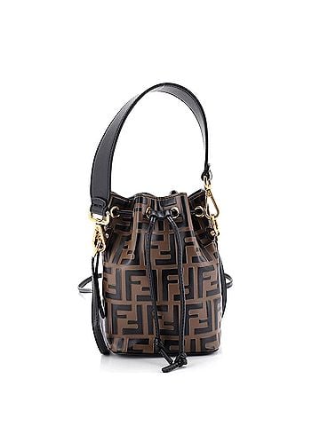 Fendi Mon Tresor Bucket Bag Zucca Embossed Leather Mini (view 1)
