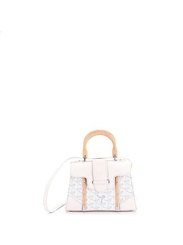 Goyard Structured Saigon Top Handle Bag Coated Canvas with Leather Mini (view 1)