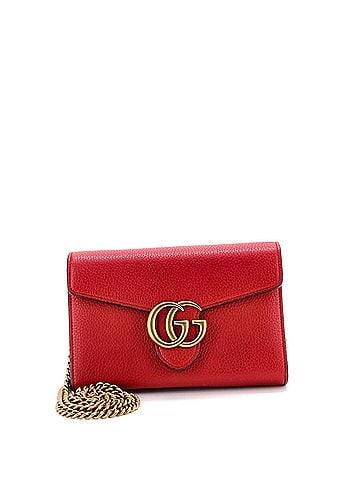 Gucci GG Marmont Chain Wallet Leather Mini (view 1)