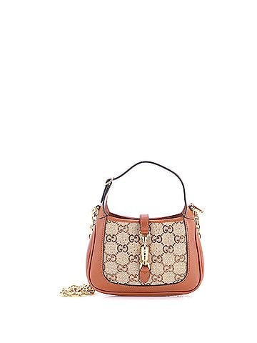 Gucci Jackie 1961 Chain Hobo Crystal Embellished GG Canvas Mini (view 1)