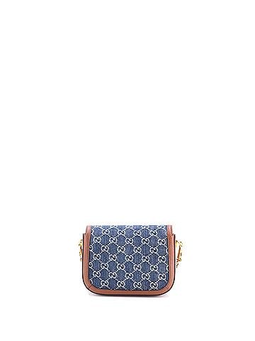 Gucci Horsebit 1955 Shoulder Bag GG Denim Mini (view 2)