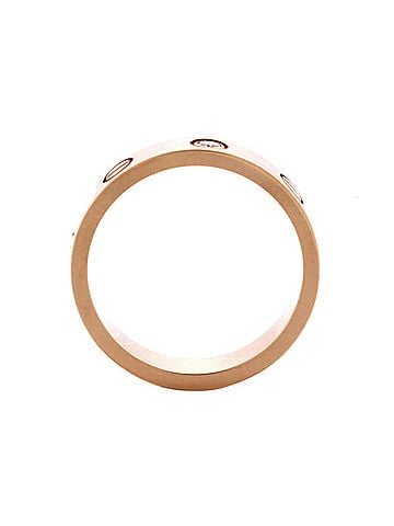 Cartier Love Wedding Band 1 Diamond Ring 18K Rose Gold with Diamond (view 2)