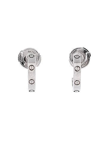 Cartier Love Hoop Earrings 18K White Gold Small (view 1)