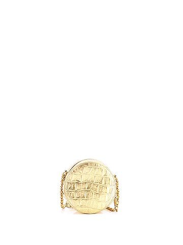 Chanel Round Clutch with Chain Crocodile Embossed Metallic Calfskin (view 2)