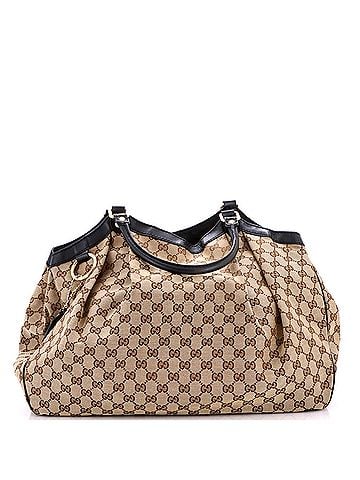 Gucci Sukey Tote GG Canvas with Leather Large (view 1)