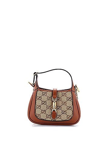 Gucci Jackie 1961 Chain Hobo Crystal Embellished GG Canvas Mini (view 1)