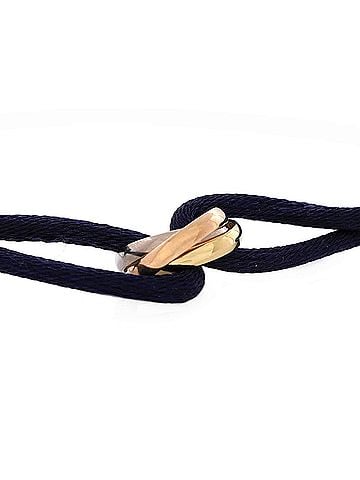 Cartier Trinity On Cord Bracelet Silk Cord with 18K Tricolor Gold (view 2)