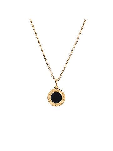 Bvlgari Bvlgari Bvlgari Pendant Necklace 18K Yellow Gold with Onyx (view 1)