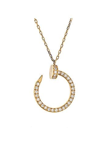 Cartier Juste un Clou Pendant Necklace 18K Yellow Gold and Pave Diamonds (view 1)