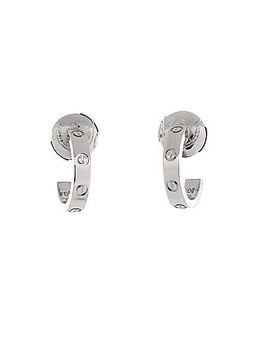 Cartier Love Hoop Earrings 18K White Gold Small (view 1)