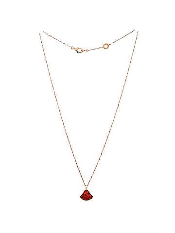Bvlgari Divas' Dream Pendant Necklace 18K Rose Gold with Carnelian and Diamond Small (view 2)