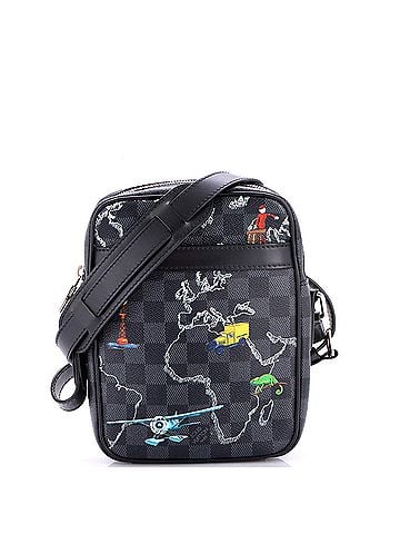 Louis Vuitton Danube Slim Bag Limited Edition Renaissance Map Damier Graphite PM (view 1)