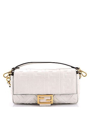 Fendi Baguette NM Bag Zucca Embossed Leather Medium (view 1)