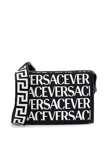 Versace All Over Logo Belt Bag Canvas Compact (view 1)