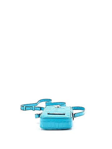 Versace Medusa Biggie Pouch Crossbody Bag Crocodile Embossed Leather Micro (view 2)