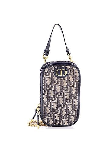 Christian Dior 30 Montaigne Phone Holder on Chain Oblique Canvas (view 1)