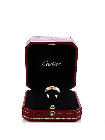 Cartier Love 3 Diamonds Band Ring 18K Rose Gold with Diamonds (view 2)