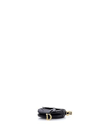 Christian Dior Saddle Handbag Leather Micro (view 2)
