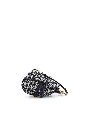 Christian Dior Saddle Handbag with Strap Oblique Canvas Mini (view 1)