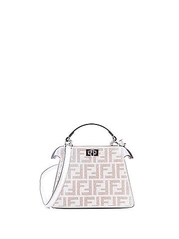 Fendi Peekaboo ISeeU Bag Zucca Crystal Embellished Suede Petite (view 1)