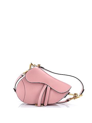 Christian Dior Saddle Handbag with Strap Leather Medium (view 1)