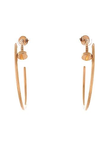 Cartier Juste un Clou Hoop Earrings 18K Rose Gold XL (view 1)