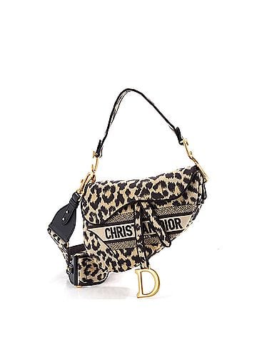 Christian Dior Saddle Handbag Mizza Embroidered Canvas Medium (view 1)