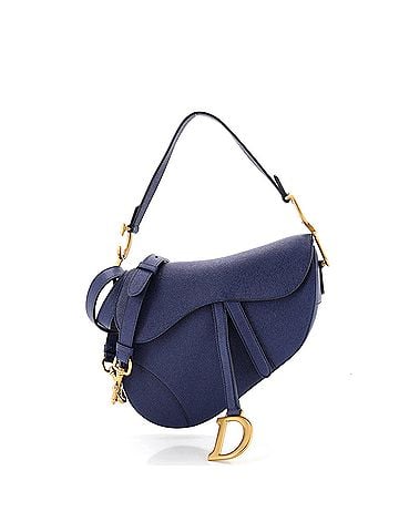 Christian Dior Saddle Handbag with Strap Leather Medium (view 1)
