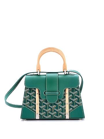 Goyard Structured Saigon Top Handle Bag Coated Canvas with Leather Mini (view 1)