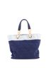 Chanel 100% Canvas Plain Blue Biarritz Tote Quilted Canvas Large One size - photo 4
