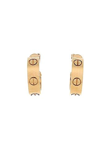Cartier LOVE French Clip Hoop Earrings 18K Yellow Gold 5.5 (view 1)
