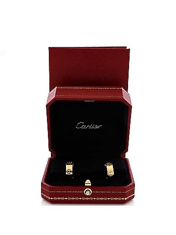 Cartier LOVE French Clip Hoop Earrings 18K Yellow Gold 5.5 (view 2)