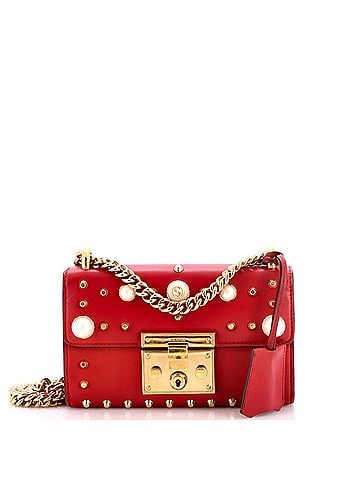 Gucci Pearly Padlock Shoulder Bag Studded Leather Small (view 1)
