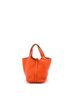 Hermès 100% Leather Orange Picotin Lock Bag Clemence PM One size - photo 4