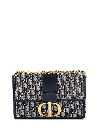 Christian Dior 30 Montaigne Chain Flap Bag Oblique Canvas East West (view 1)