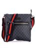 Gucci 100% Coatead Canvas Black Web Strap Front Zip Messenger Bag GG Coated Canvas Medium One size - photo 1