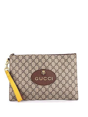 Gucci Neo Vintage Wristlet Pouch GG Coated Canvas (view 1)