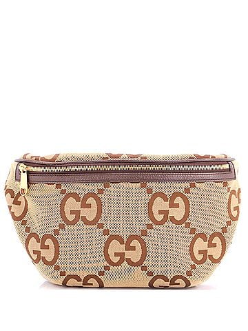 Gucci Belt Bag Jumbo GG Canvas with Leather Large (view 1)