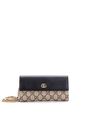 Gucci GG Marmont Continental Chain Wallet GG Coated Canvas and Leather (view 1)