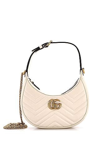 Gucci GG Marmont Half Moon Hobo Matelasse Leather Mini (view 1)