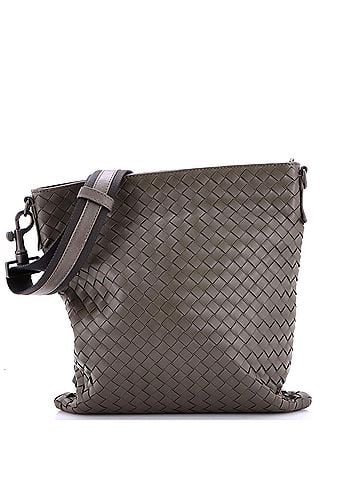 Bottega Veneta Flat Messenger Bag Intrecciato Nappa Medium (view 1)