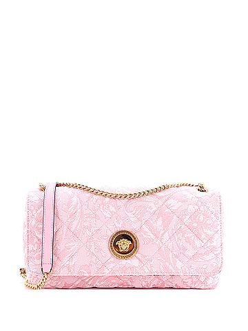 Versace Medusa Icon Chain Flap Bag Quilted Barocco Jacquard East West (view 1)