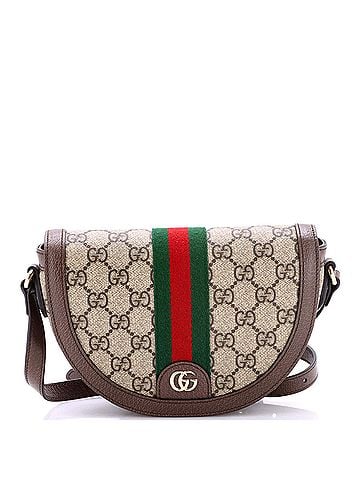 Gucci Ophidia Curved Flap Shoulder Bag GG Coated Canvas Mini (view 1)