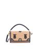 Burberry Black Note Top Handle Bag Embroidered Raffia with Leather One size - photo 1