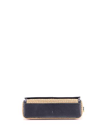 Burberry Note Top Handle Bag Embroidered Raffia with Leather (view 2)