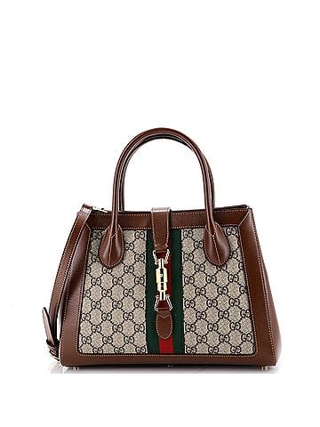 Gucci Jackie 1961 Web Tote GG Canvas and Leather Medium (view 1)