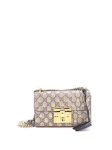 Gucci Padlock Shoulder Bag Printed GG Coated Canvas Small (view 1)