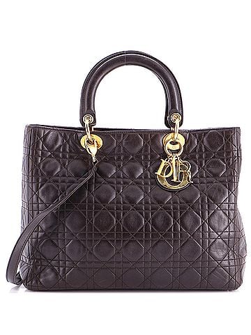 Christian Dior Vintage Lady Dior Bag Cannage Quilt Lambskin Large (view 1)